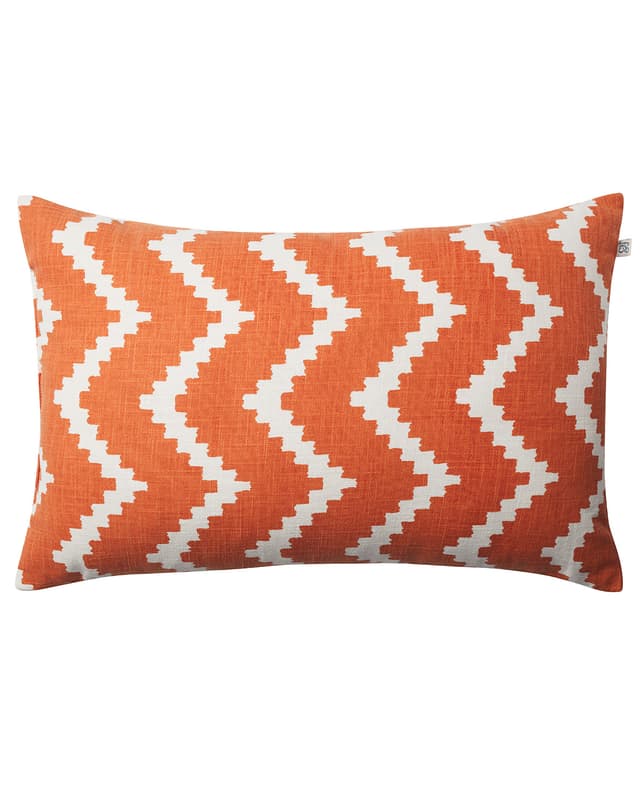 Ikat Sema Outdoor Zierkissen Apricot Orange/Off White 40x60