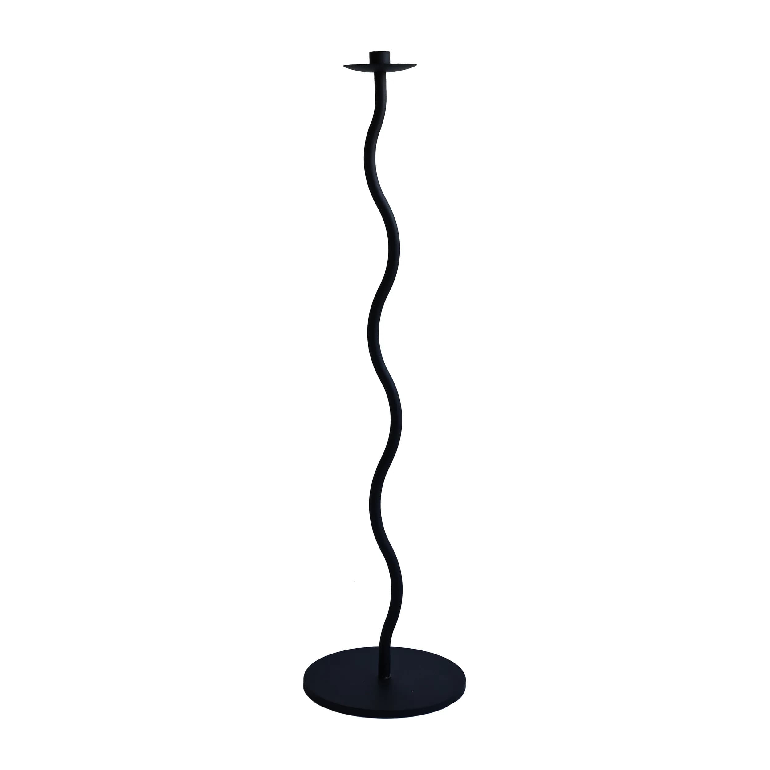 Curved Bodenleuchter Schwarz 85 cm