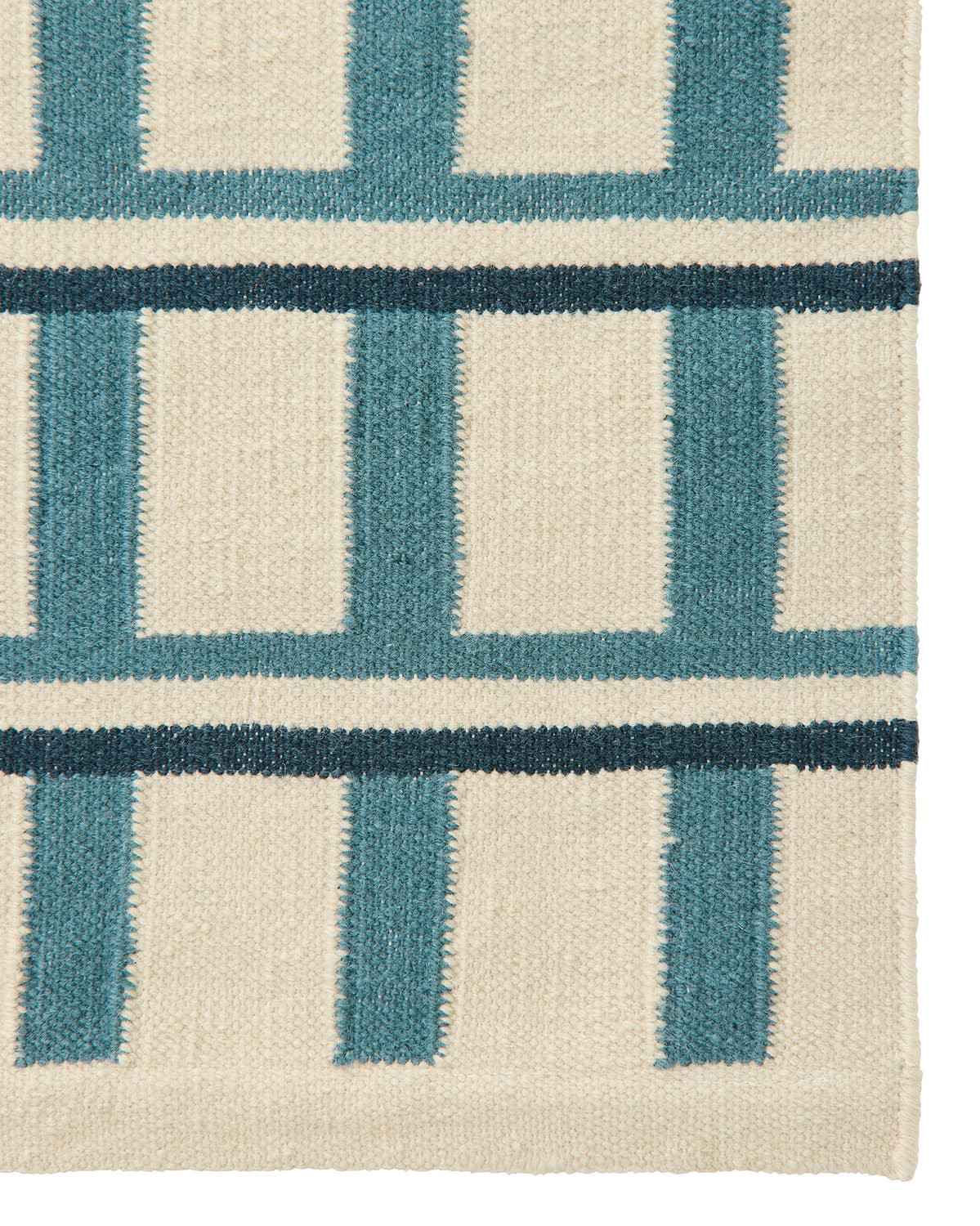 Mysore Ullmatta Off White/Heaven Blue/Blue 180x270