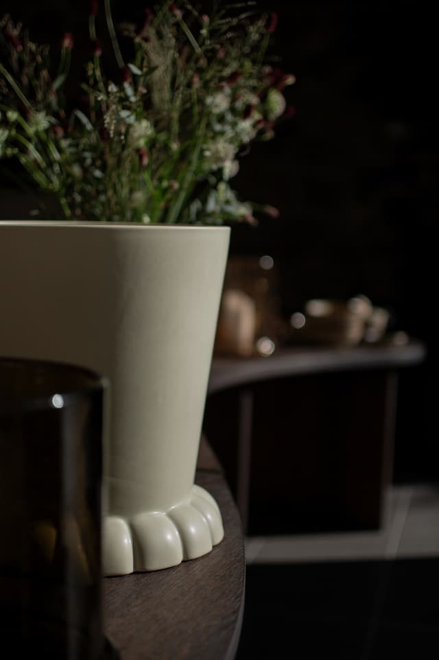 Flora Keramiktopf Creme Groß