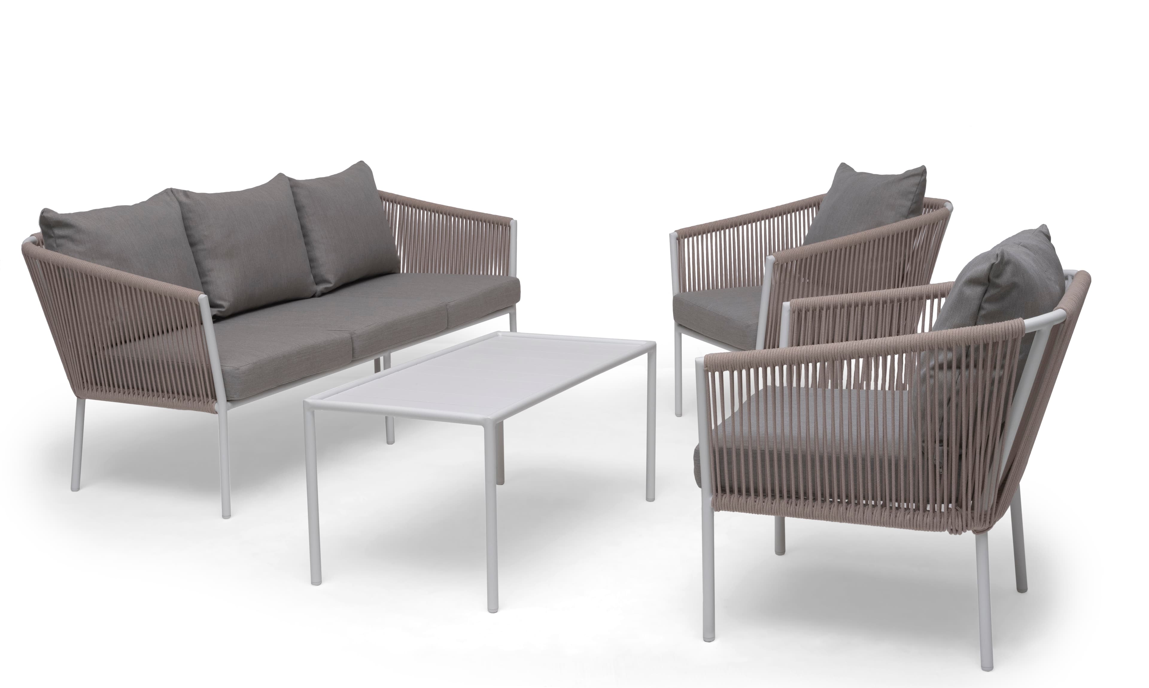 Lersund Sofagruppe Weiß/Beige