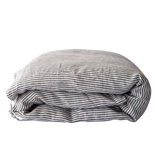 Duvet Cover Linen Grey/White 150x210