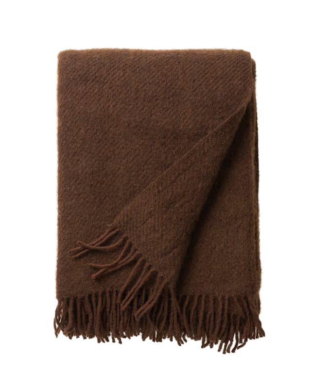 Gotland Wool Throw Walnut