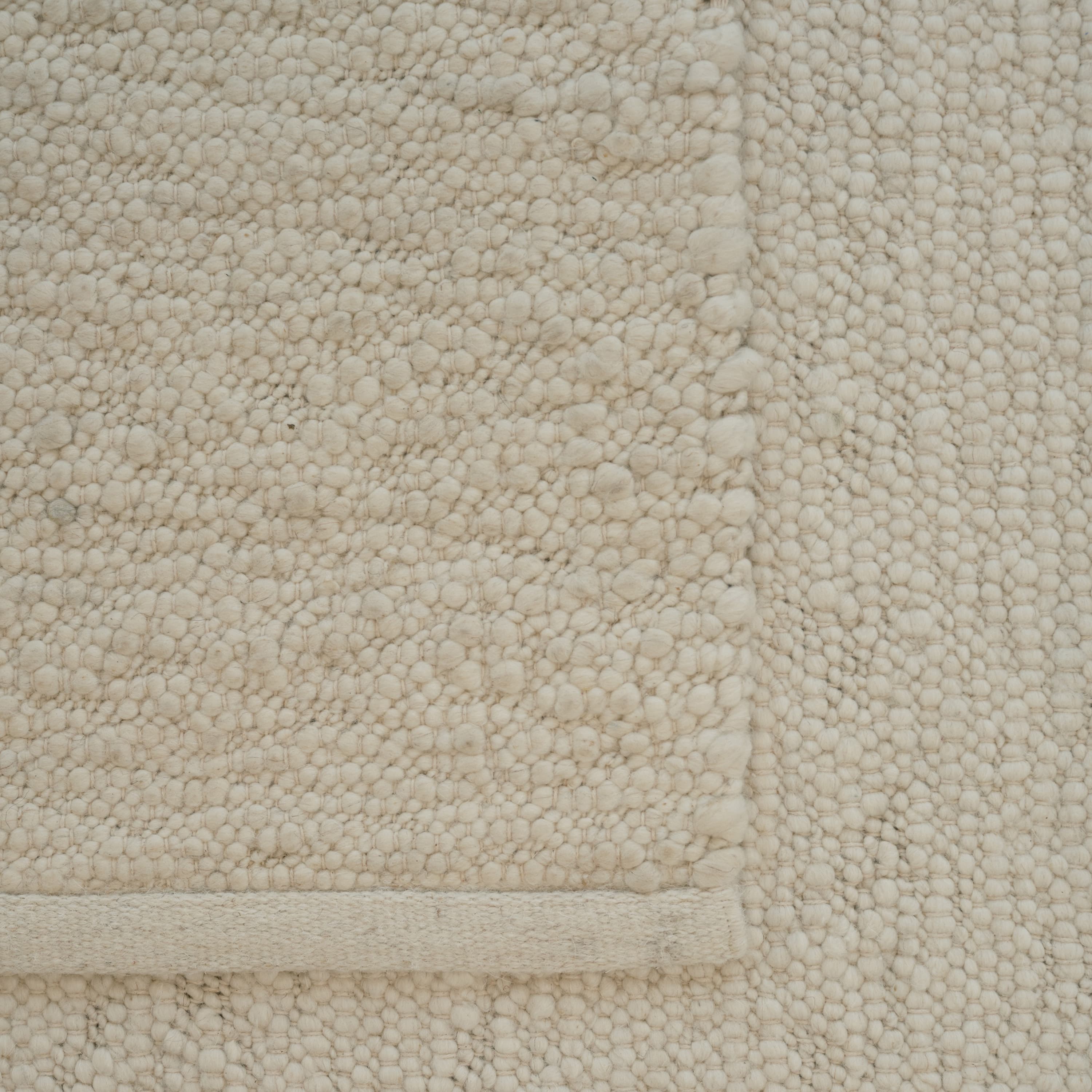 Pebbled Poem Wollteppich White 200x300
