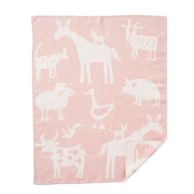 Farm Organic Cotton Blanket 70x90 Pink