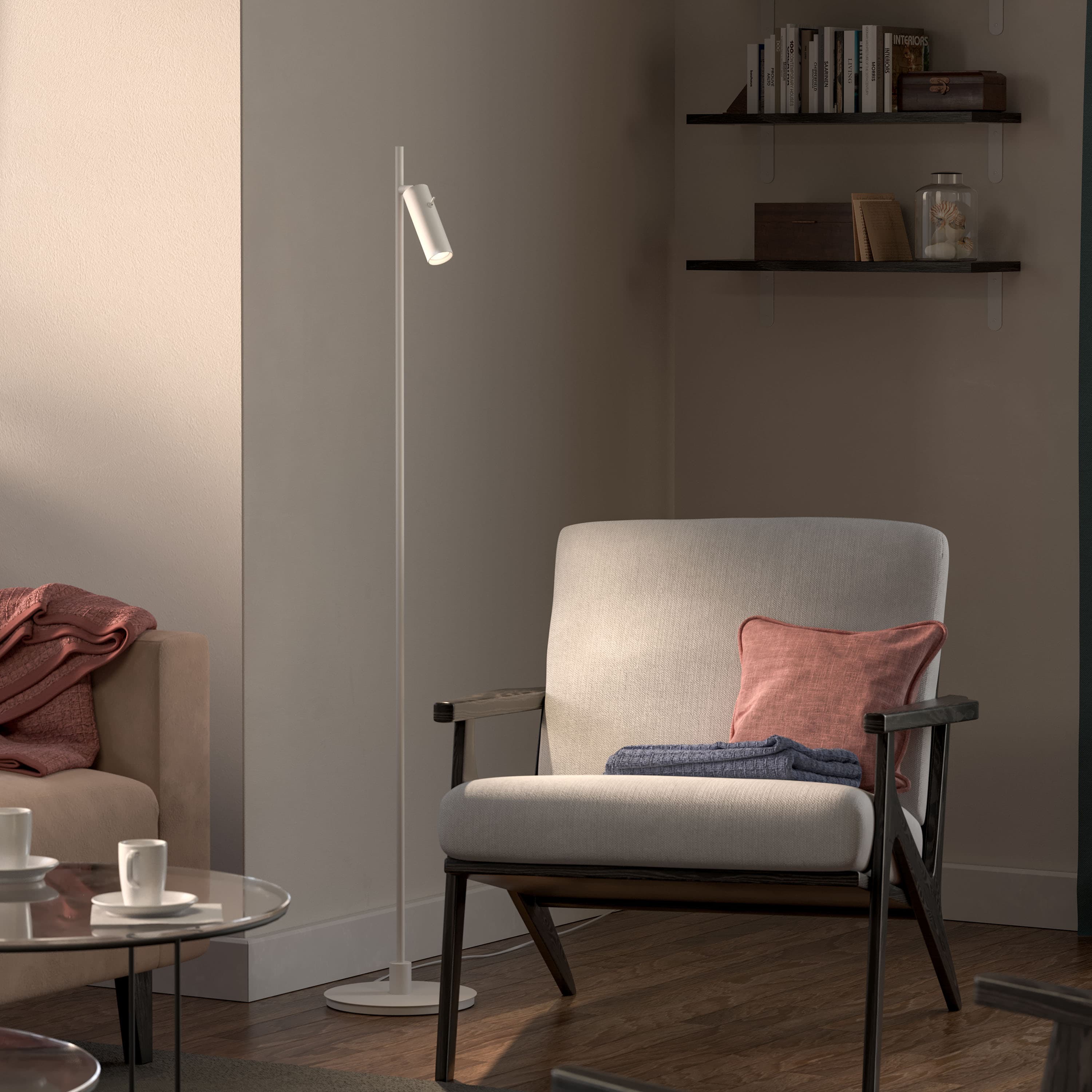 Pipeline Floor Lamp Matte White Simple