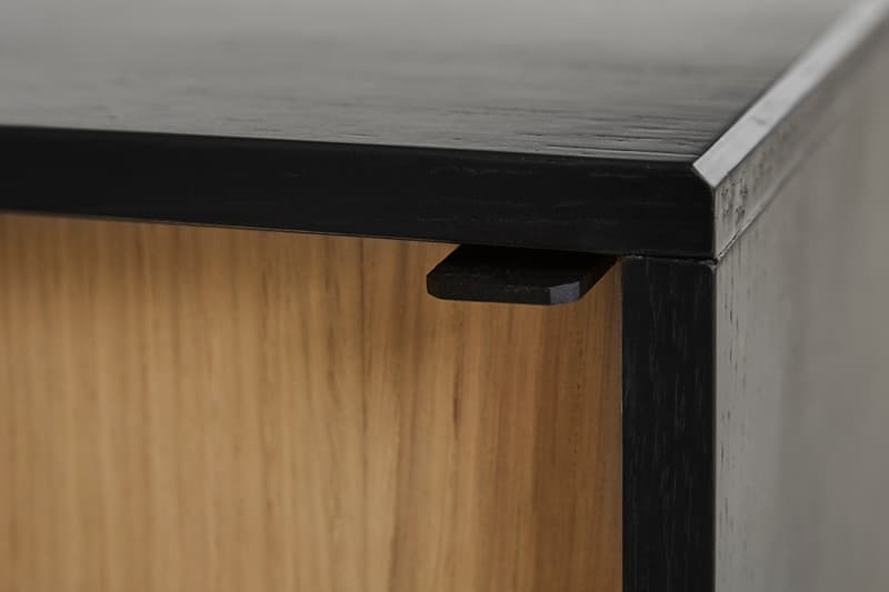 Virka < h3>Sideboard Black/Oak 120x47< /h3>