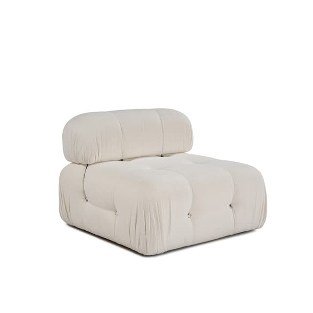 Blanca Sofa Module White Bouclé 95cm