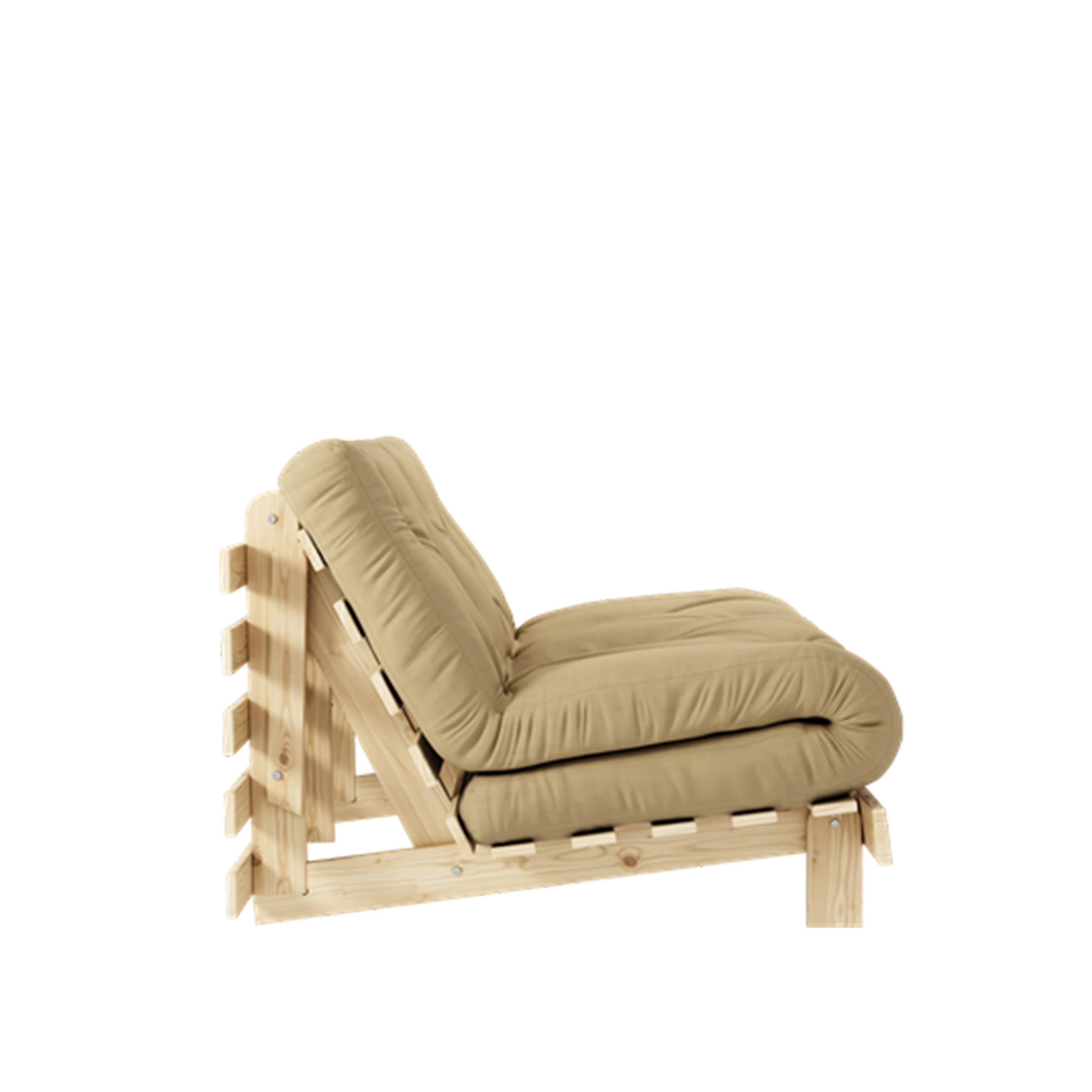 Roots Schlafsofa Natur/Weizenbeige 140 cm