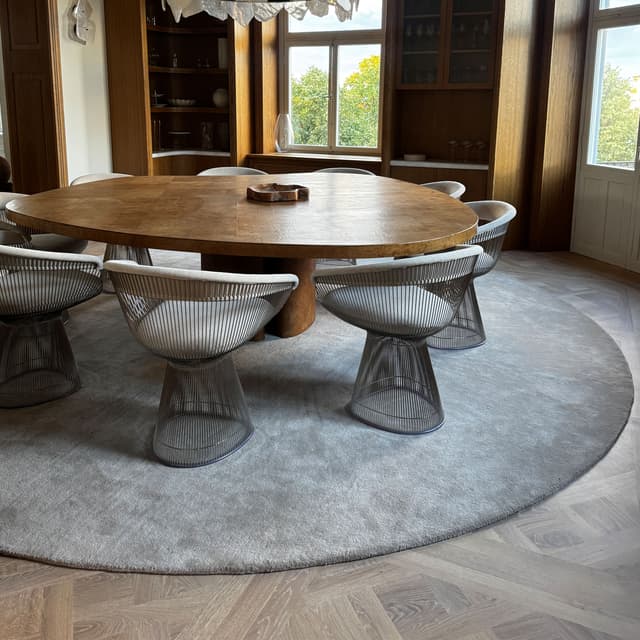 Liljehok Round Wool Rug Beige Ø300