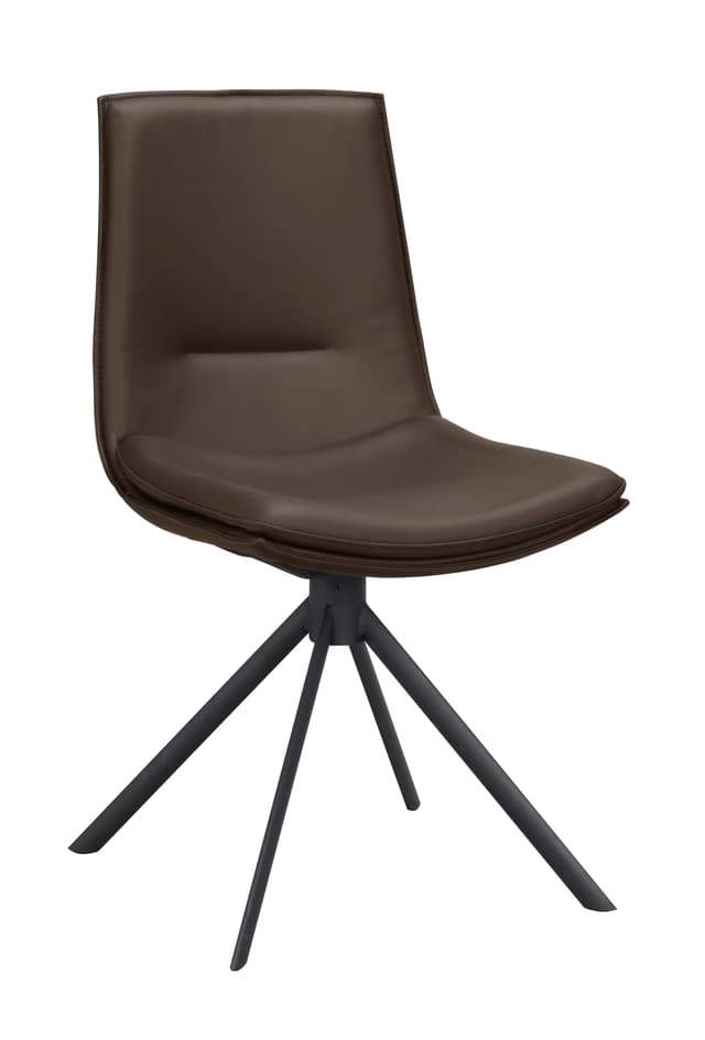 Lowell Drehstuhl Esszimmerstuhl Leder Braun