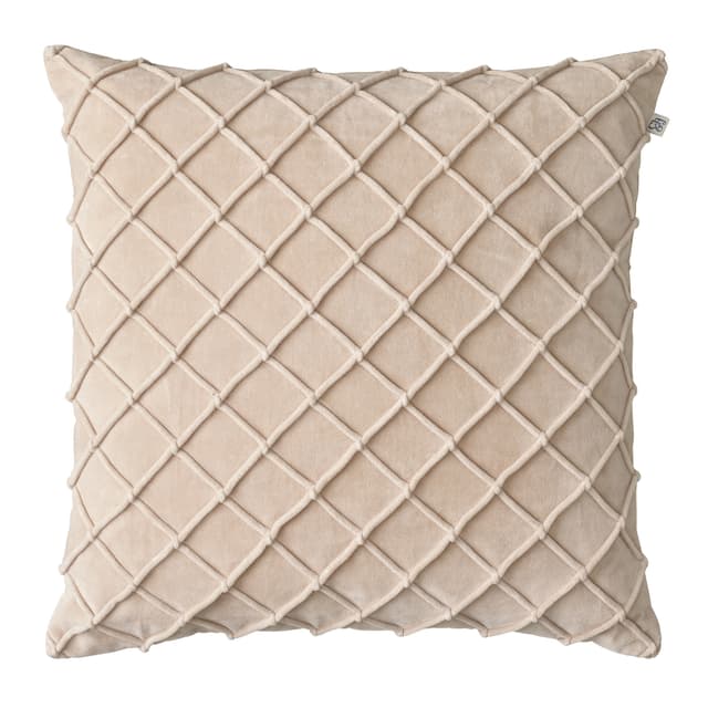 Deva Kissenbezug Samt Beige 50x50