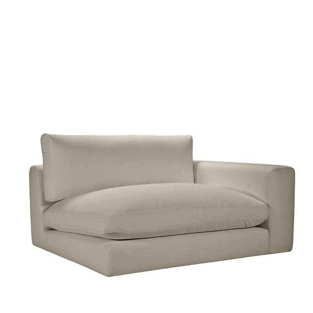 Capri 1.5-seater Sofa Module Right Armrest Taupe 142cm