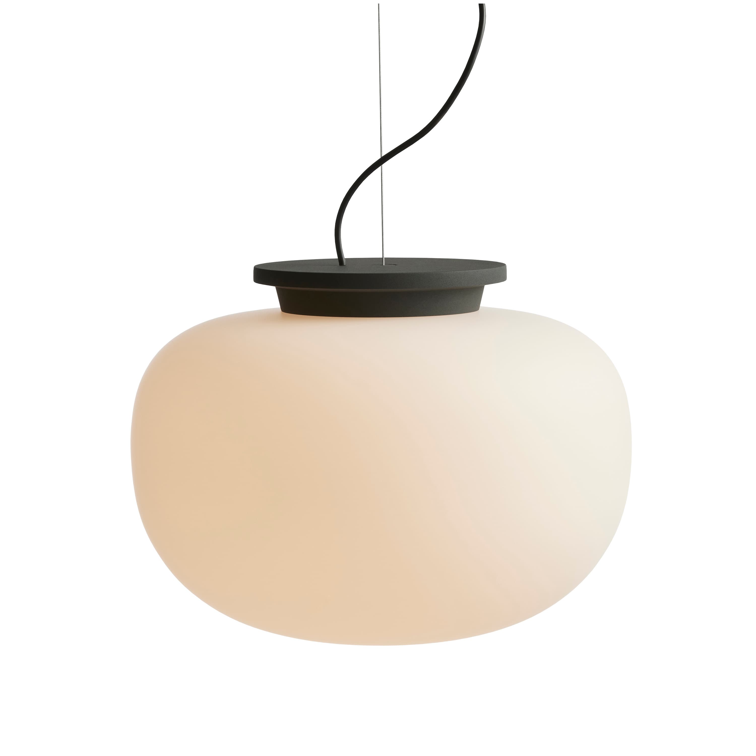 Supernate Ceiling Lamp Opal White/Black Ø38