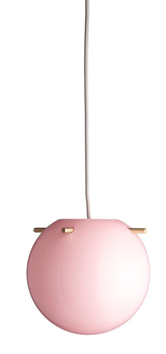 Koi Taklampa Opal Rose/Messing Sticks Ø25