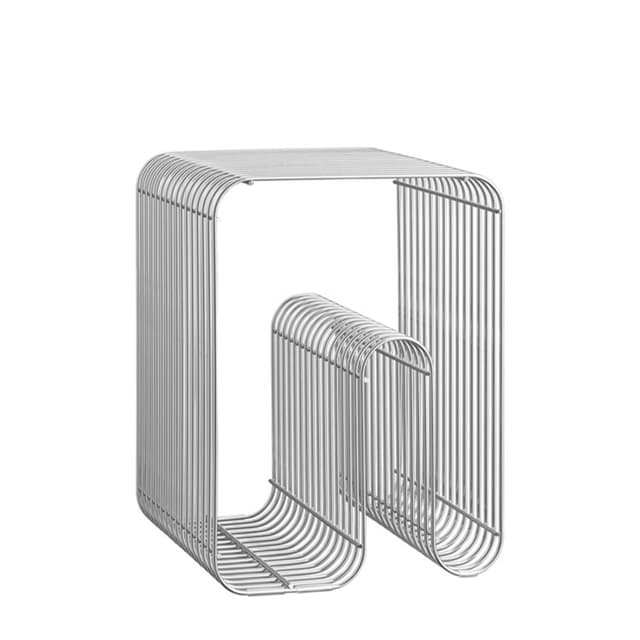 Curva Stool Silver