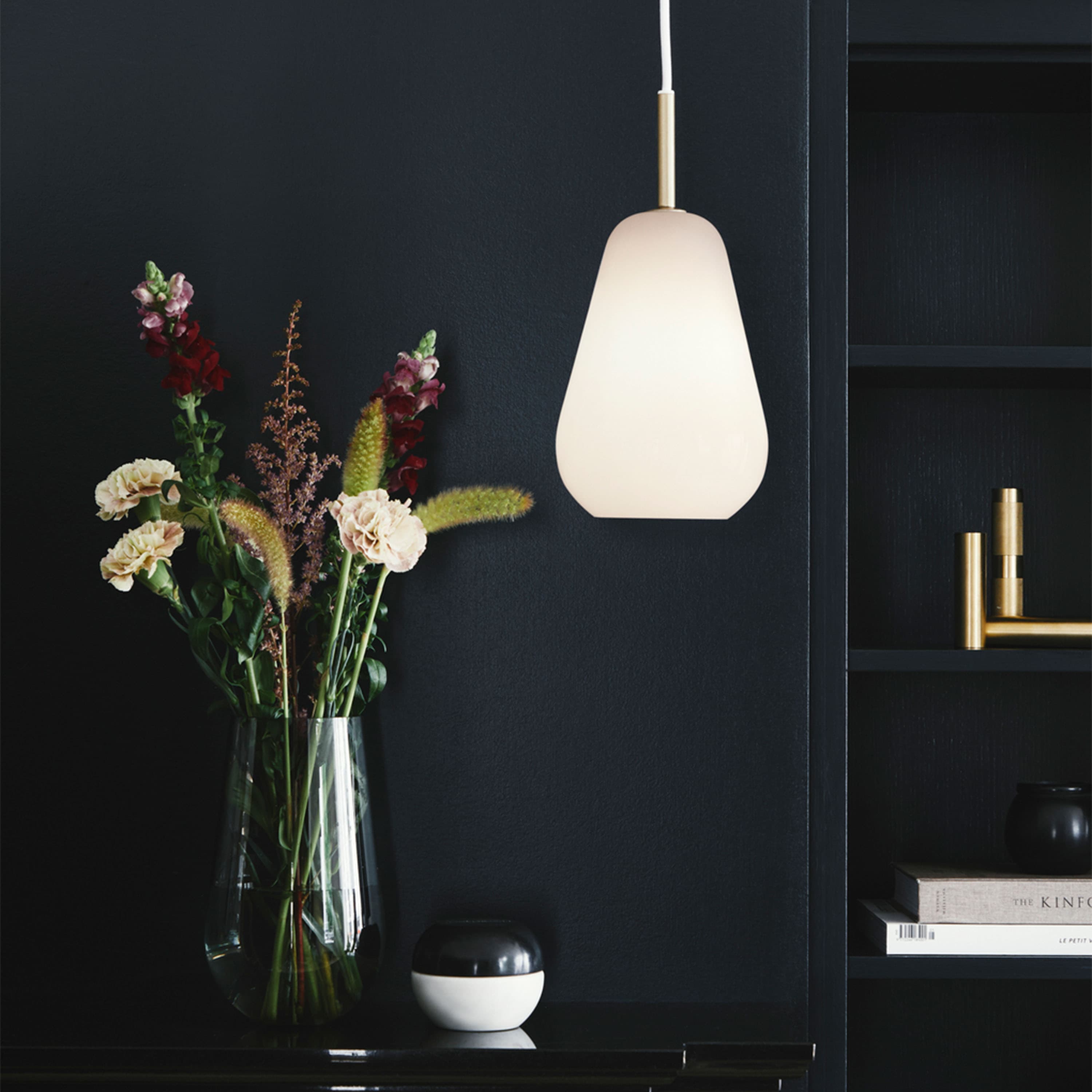 Anoli 1 ceiling lamp Nordic Gold/Opal Small