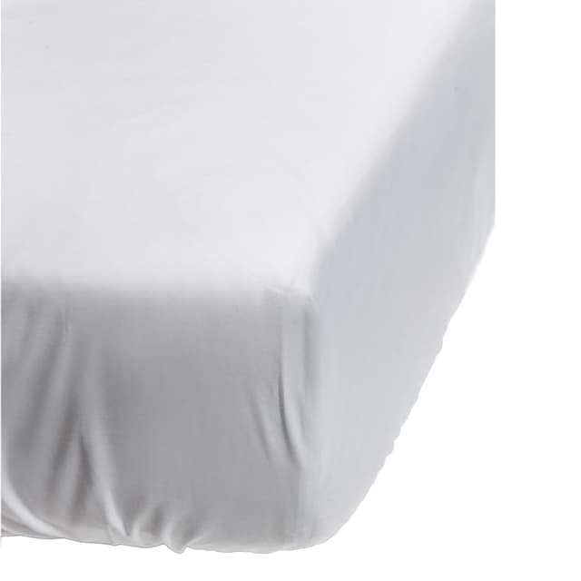 Dreamtime Formsydd lakan GOTS Percale Weiß 140x200