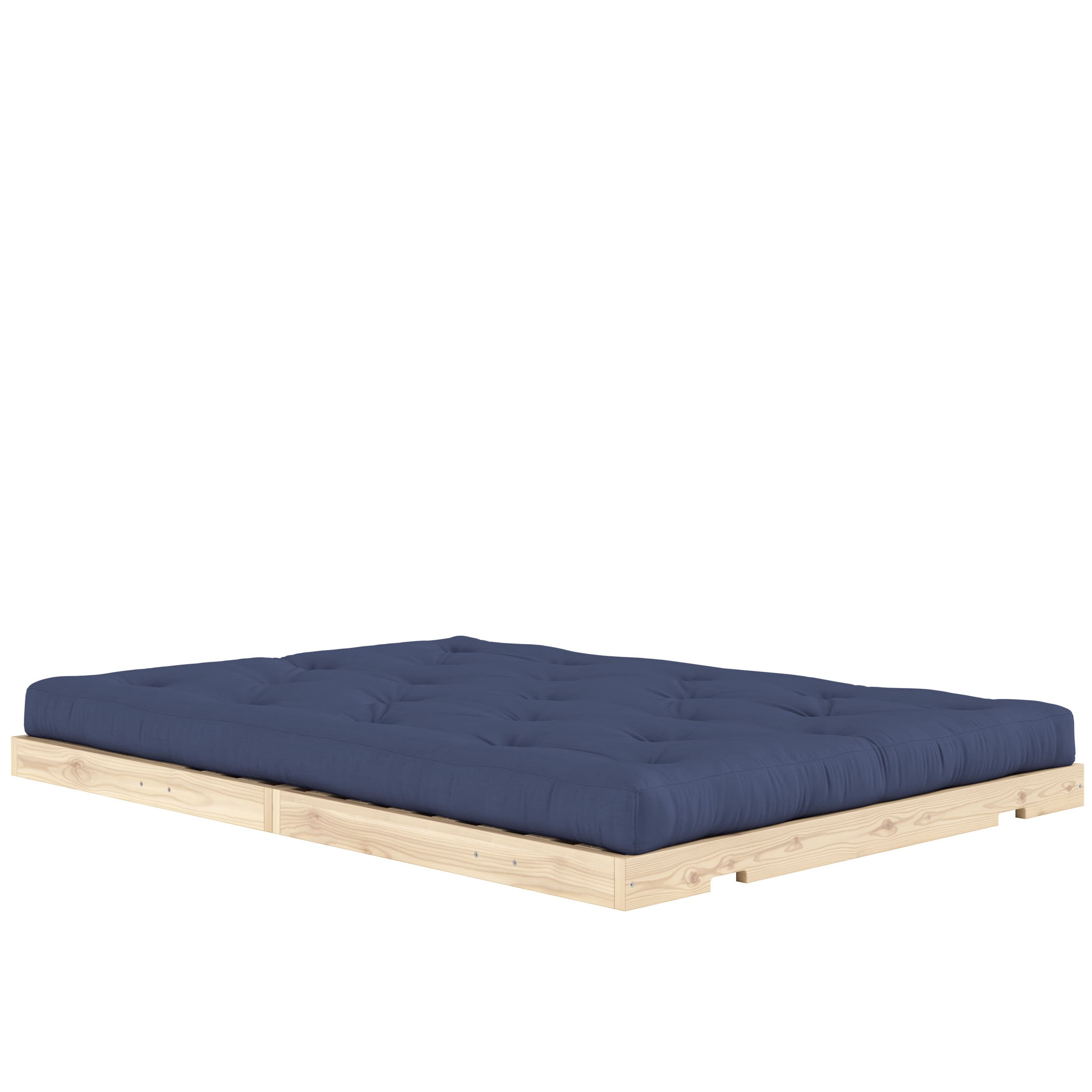 Flip Schlafsofa Raw mit Matratze Petrol Blue 140x200