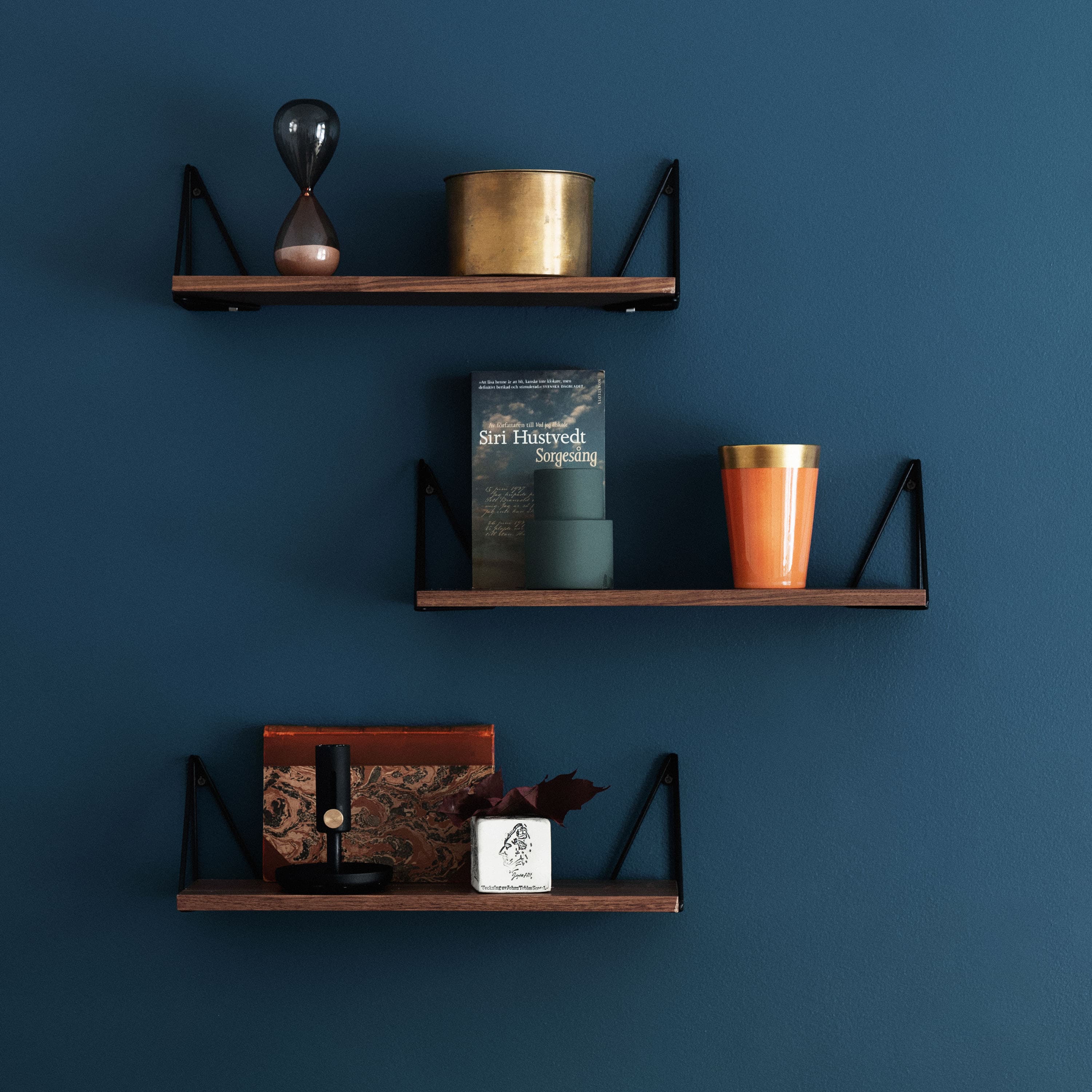 Pythagoras Wall Shelf Oak/Black XSmall