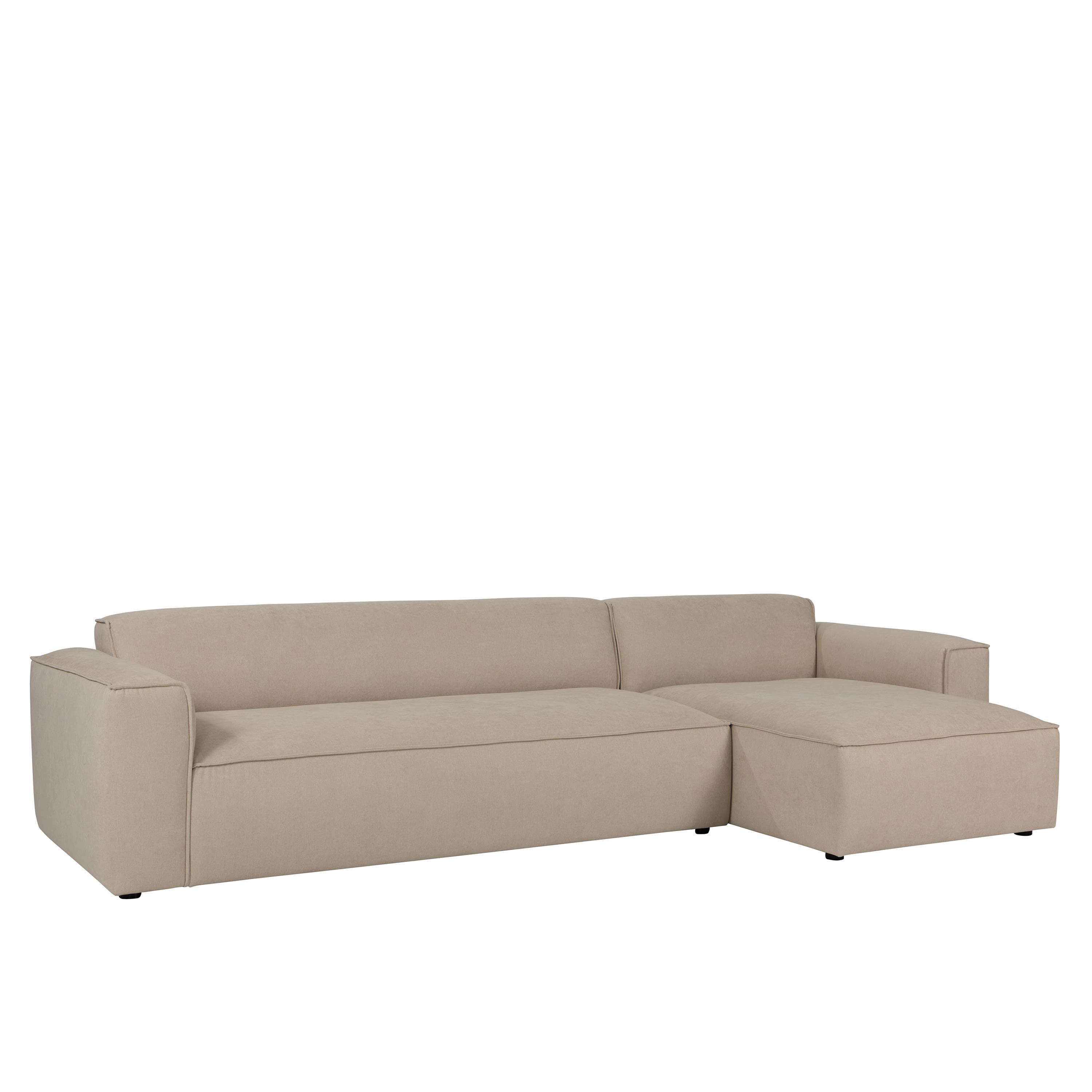 Bobbie 4-Sitzer Sofa mit Recamiere rechts Beige 322 cm