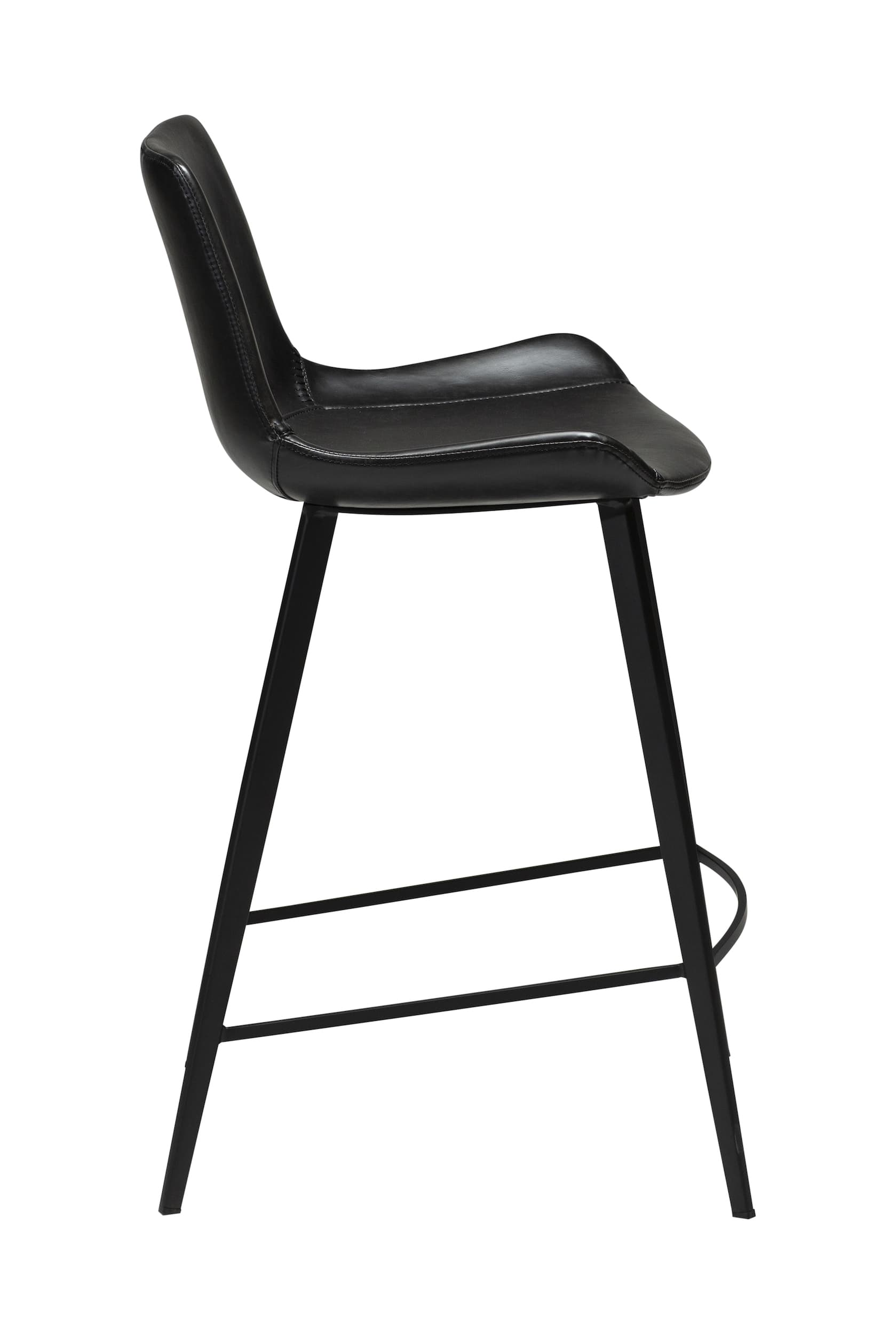 Hype Bar Stool Faux Leather Black 75cm