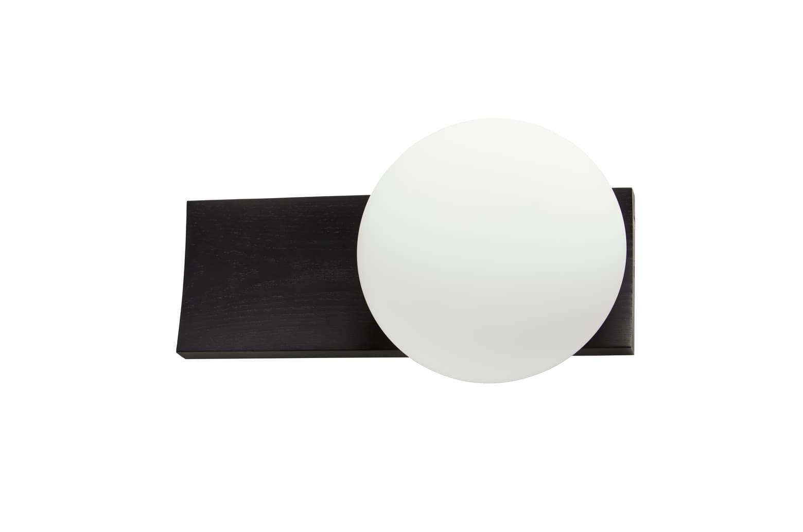 Dew Tisch-/Wandleuchte Opal/Schwarz Esche