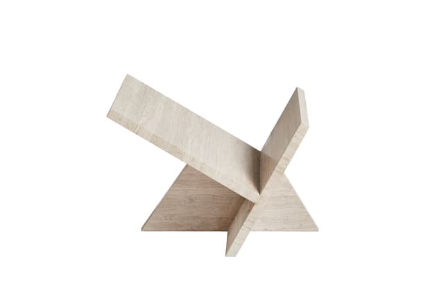 Mountain Magazine Rack Grey Travertine