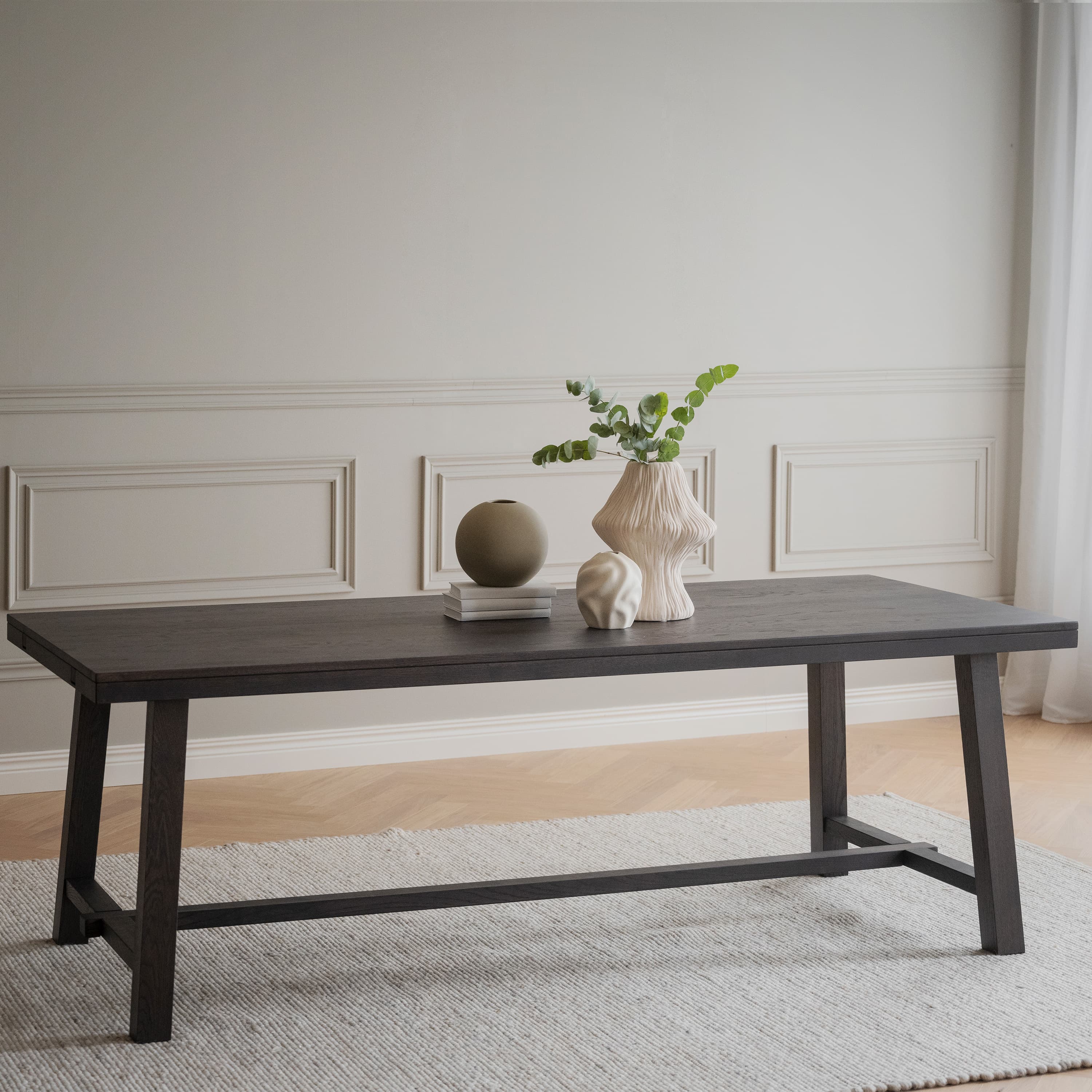 Brooklyn Dining Table Dark Brown Oak 220cm