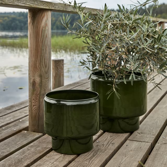 Pile Pot Green Set of 2