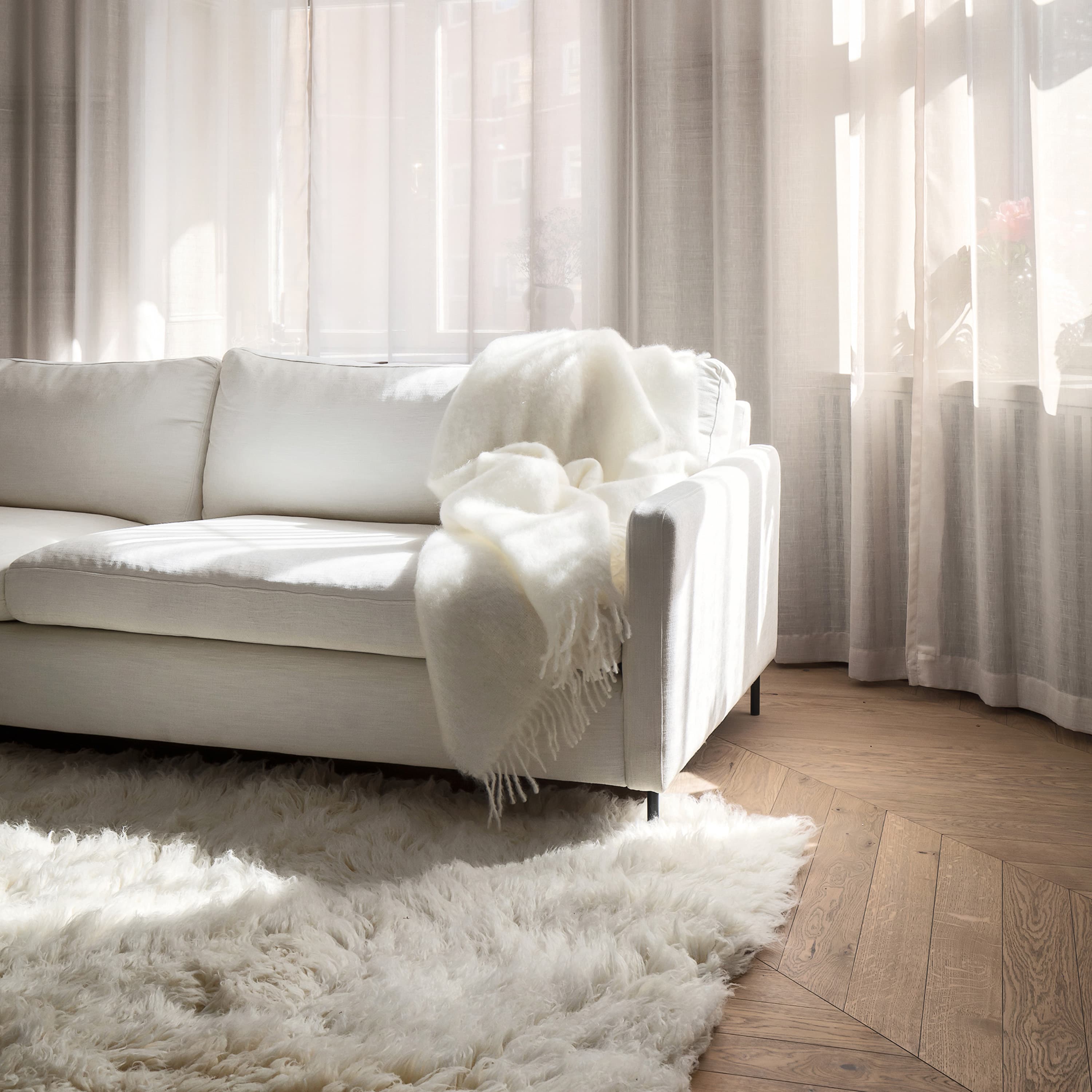 Åre 3-seater Sofa White 227cm