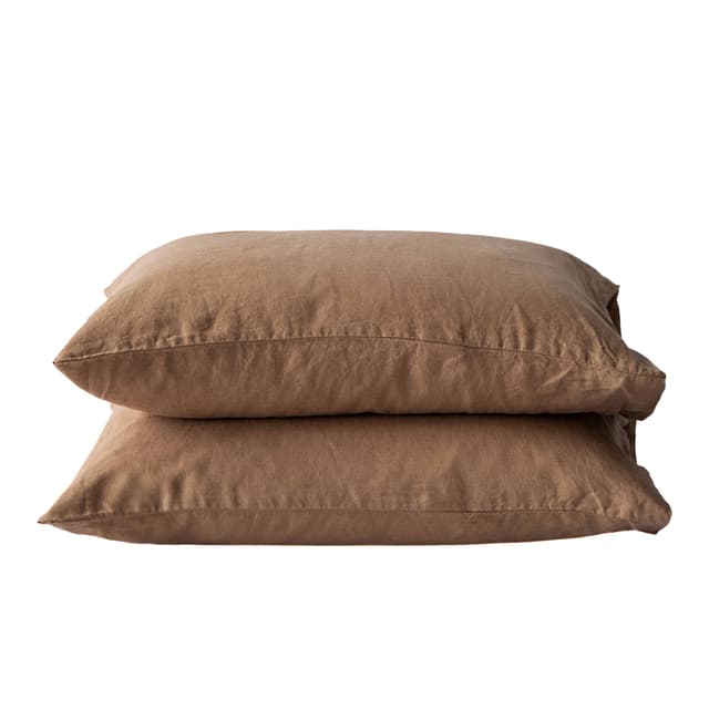 Pillowcase Linen Hazelnut 50x60 Set of 2
