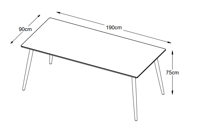 Sofia Esstisch Natural Oak 190cm