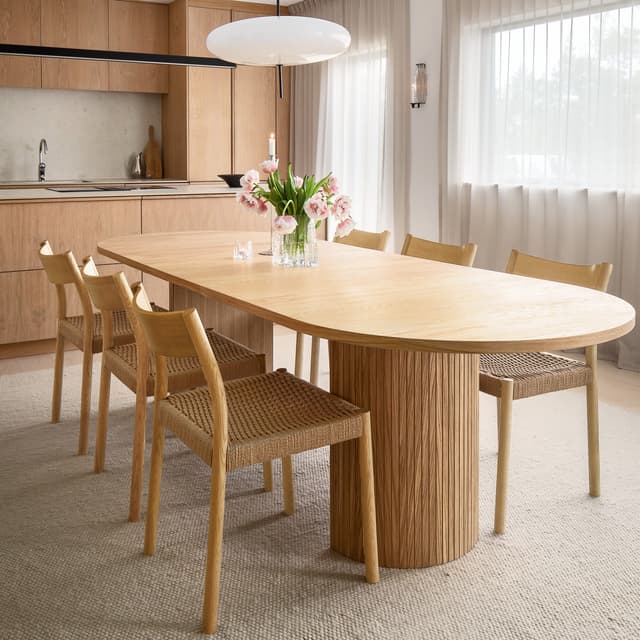 Bauer Dining Table Oiled Oak 250+50