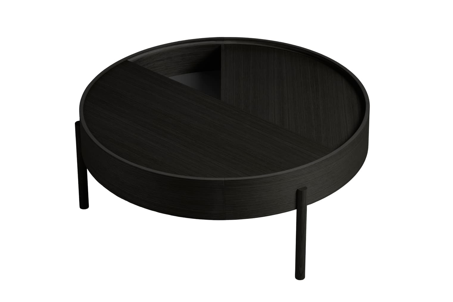 Arc Couchtisch Black Ash Ø89