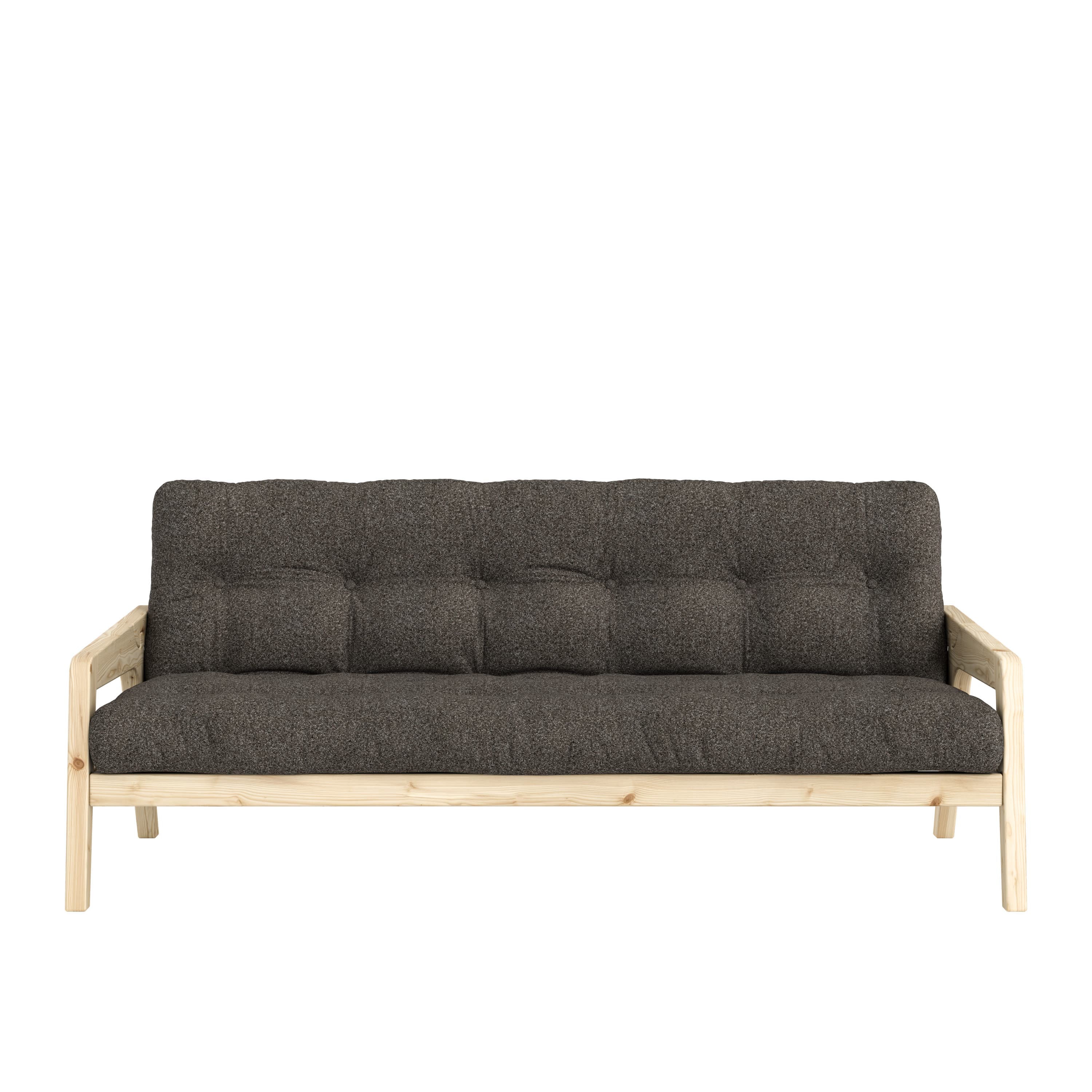 Grab Sofa Bed Clear Lacquered/Mellow Brown 204cm