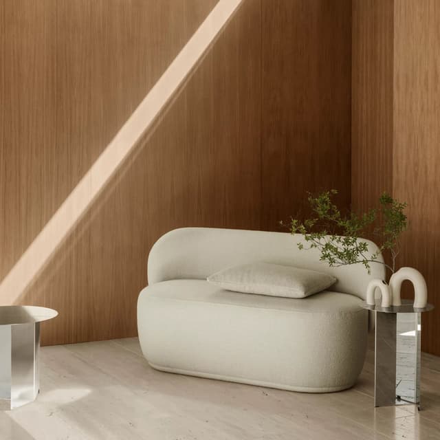 Kuon 2-sits soffa Boucla Beige 137cm