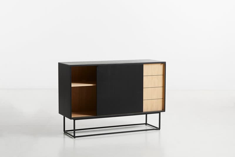 Virka Schwarz/Eiche Sideboard 120x82
