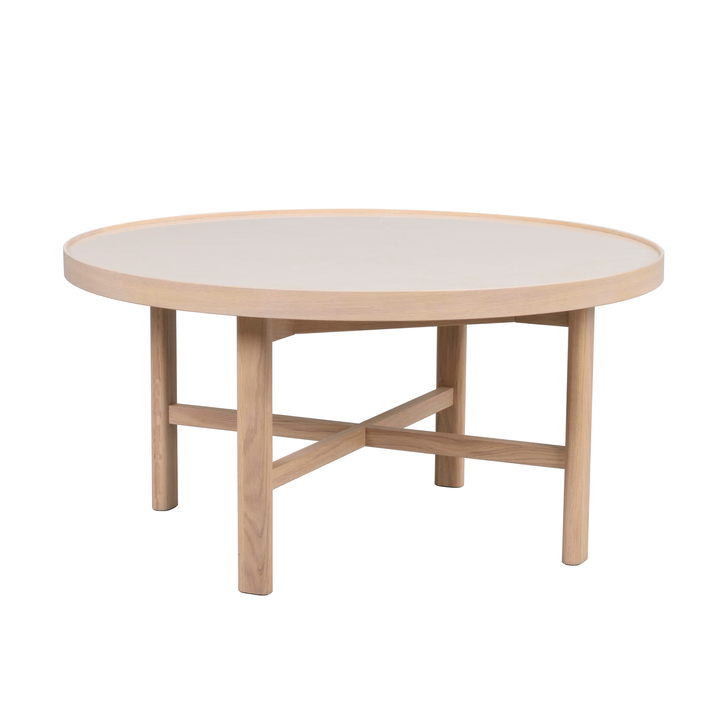 Marsden Coffee Table Beige/White Washed Ø90
