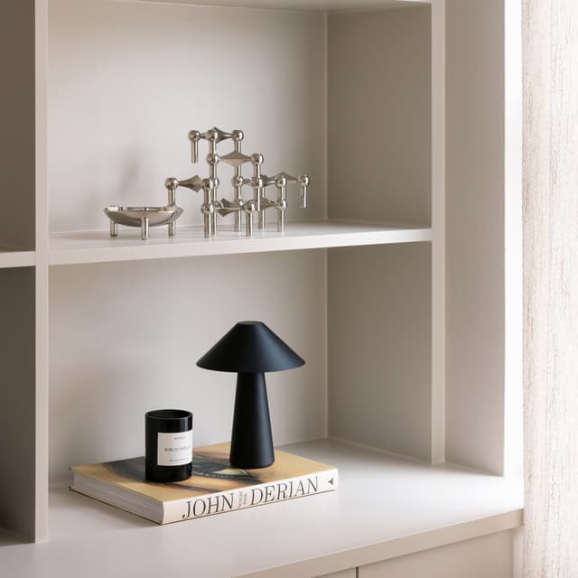 Cannes Tragbare Tischlampe Schwarz 26cm