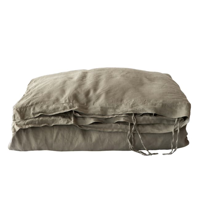 Bettbezug Leinen Olive 240x220