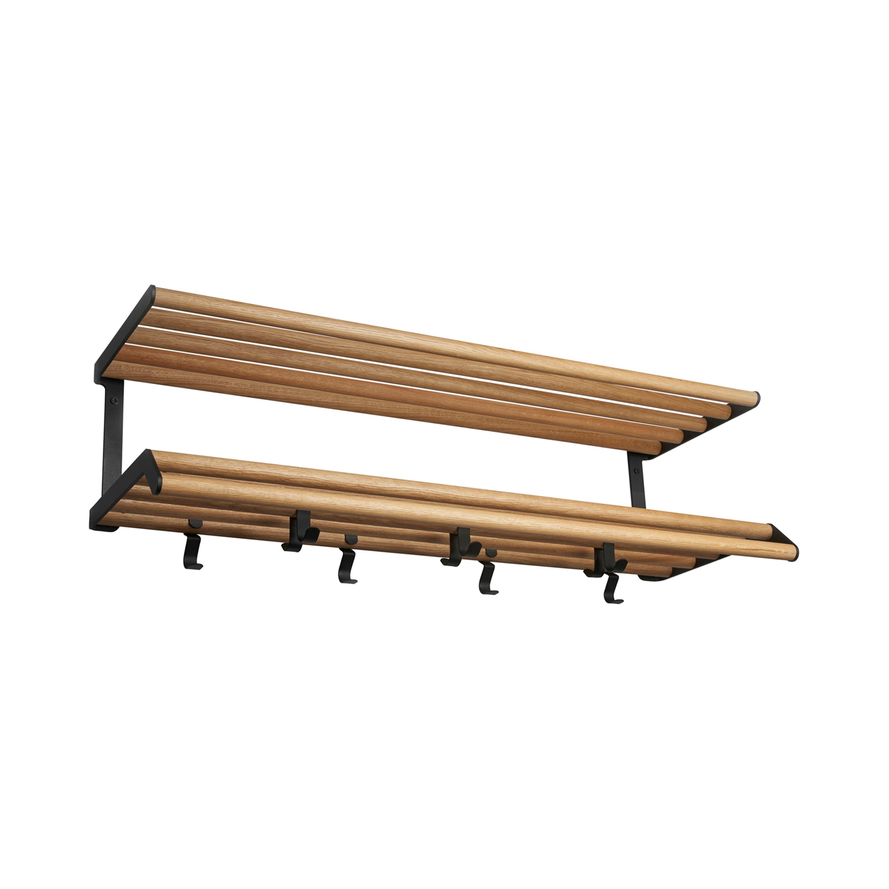 Tamburin Hat Rack Oak/Black 100cm