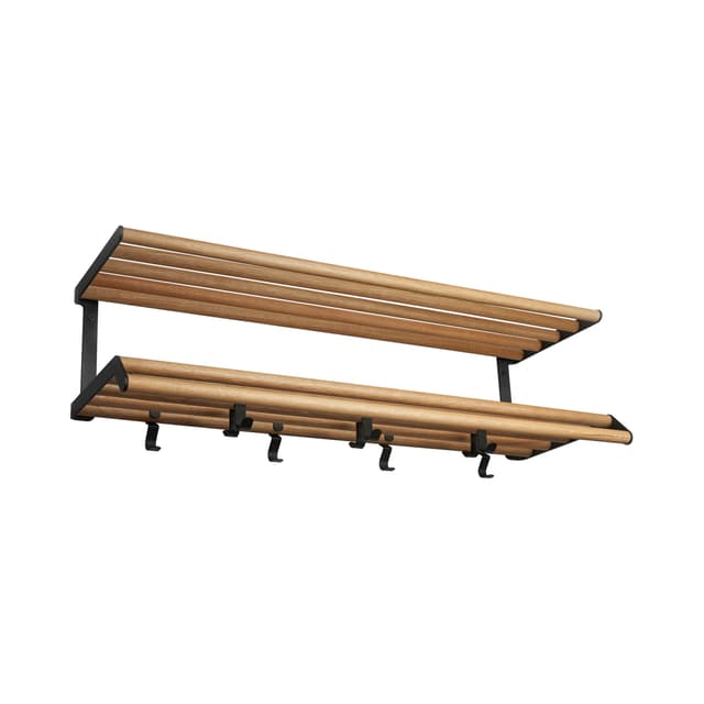 Tamburin Hutablage Eiche/Schwarz 100cm