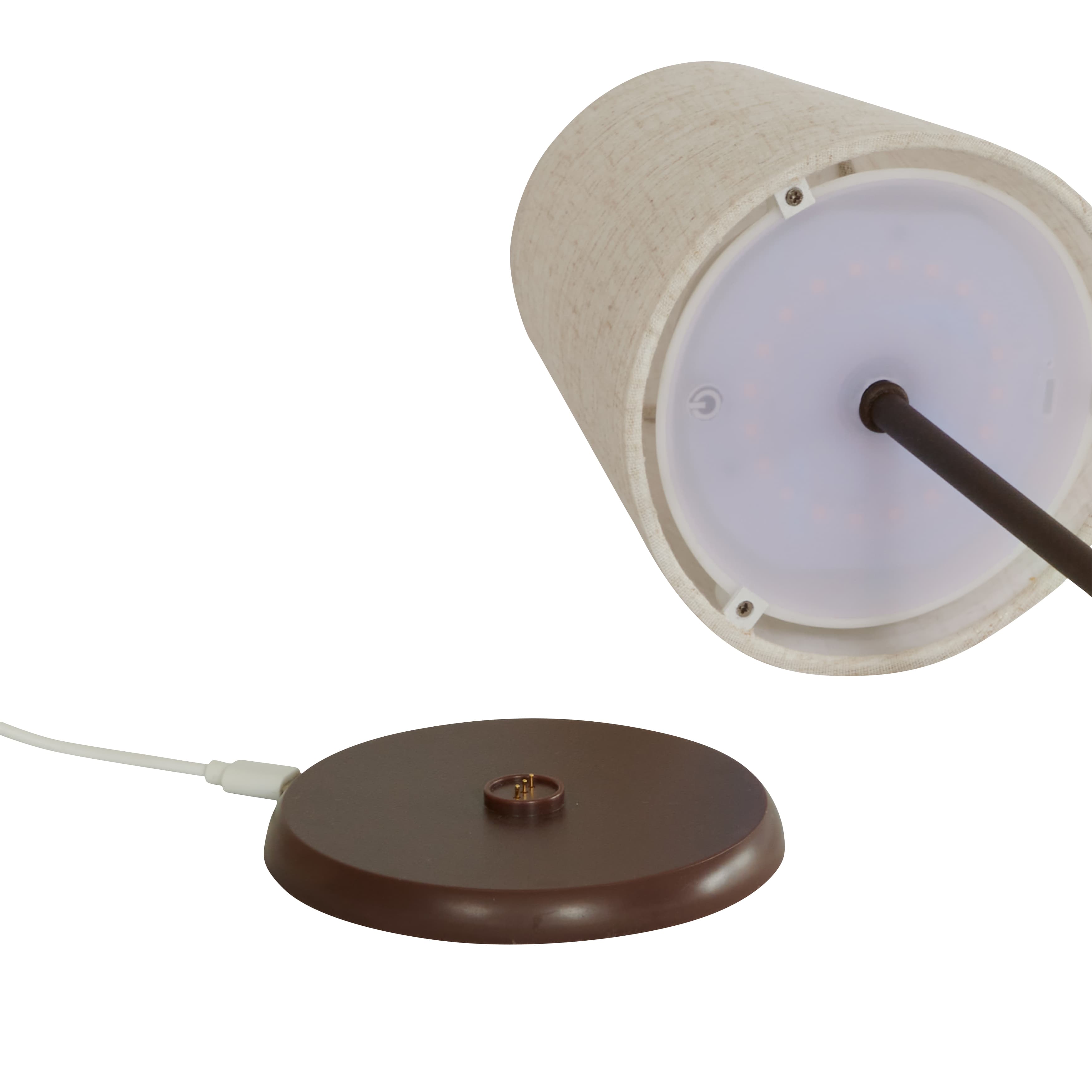 Tyra Tragbare Tischlampe Coffee 37cm