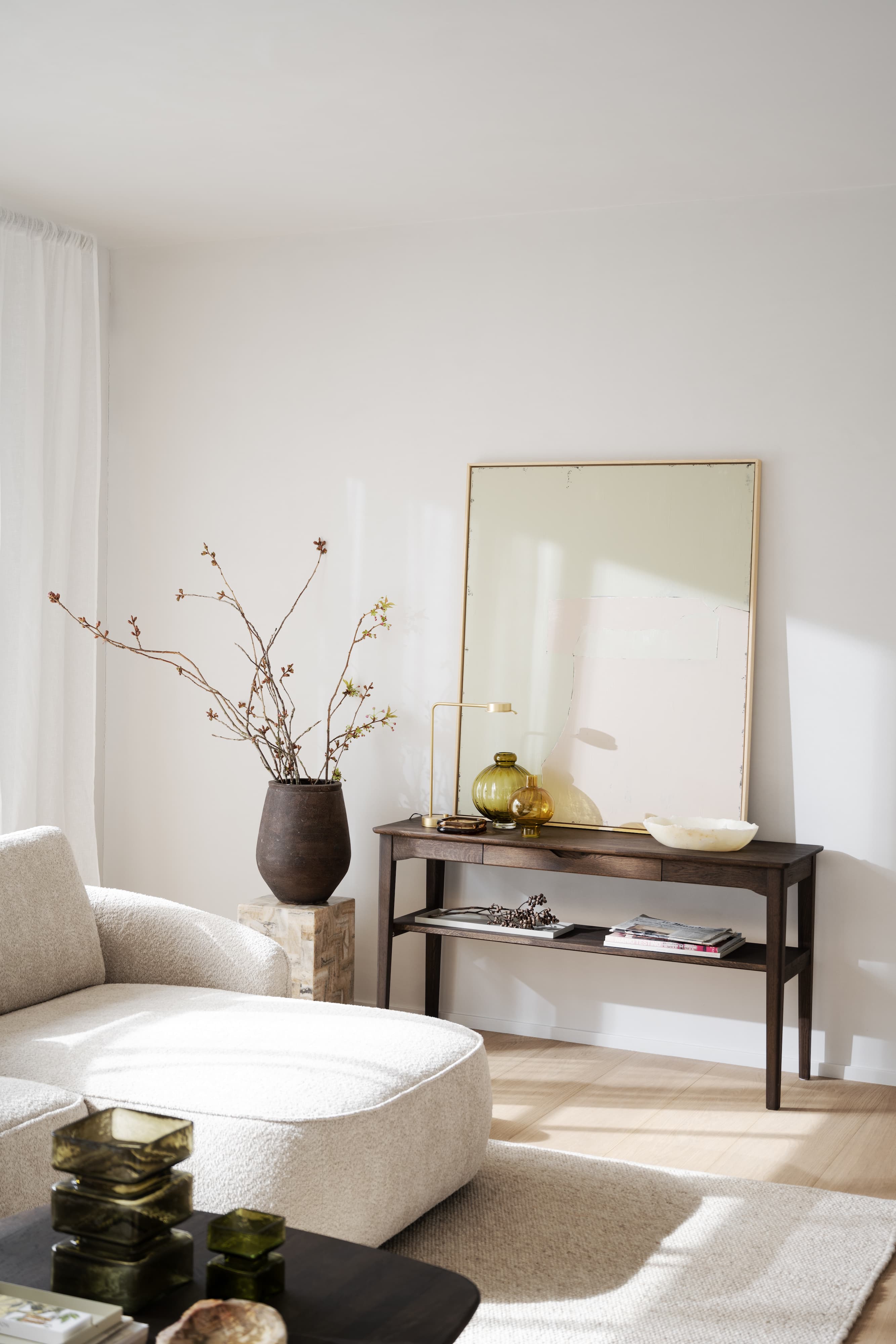 Norris 4-Sitzer Sofa Chaiselongue Rechts Hellbeige 319cm