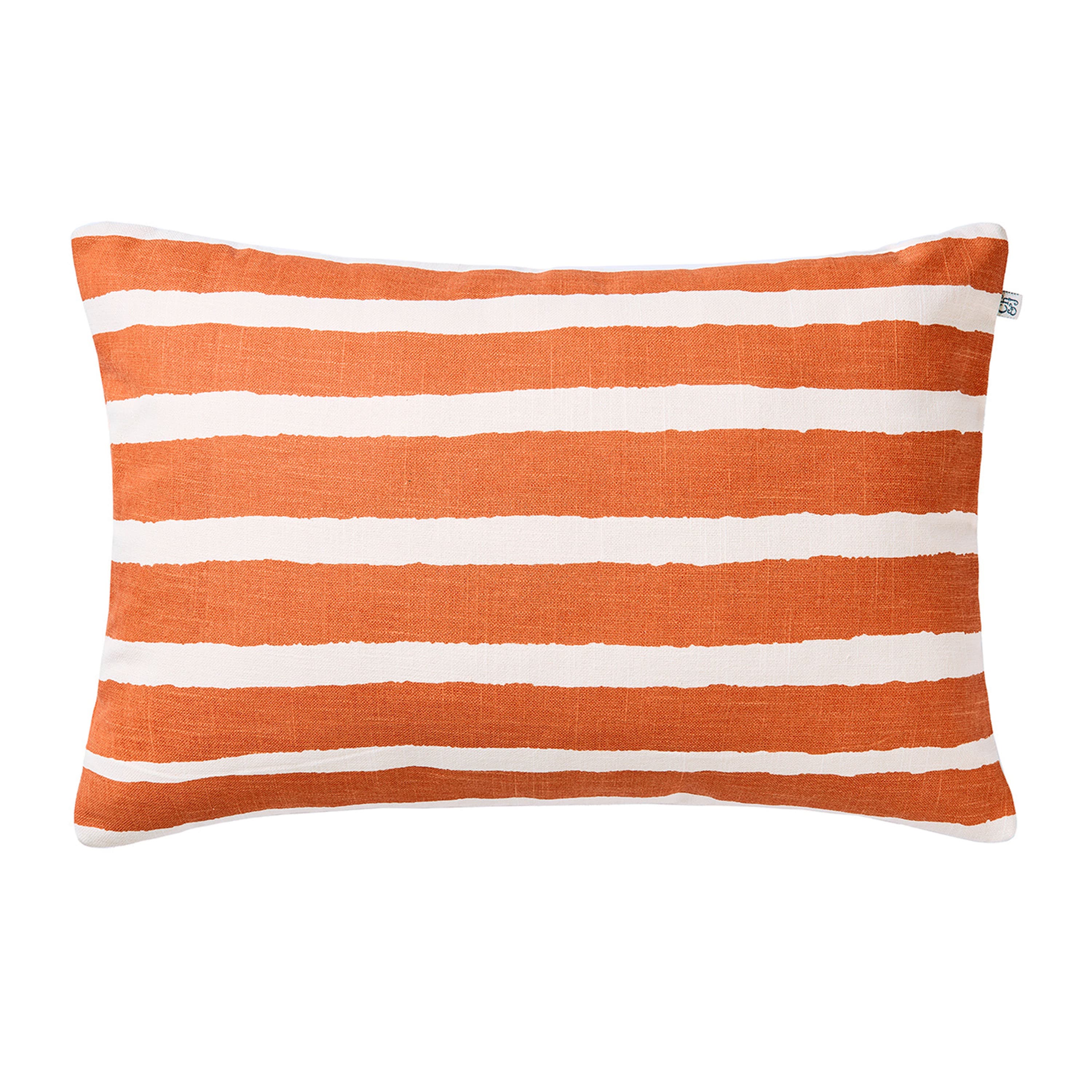 Block Stripe Outdoor Zierkissen Apricot Orange/Off White 40x60