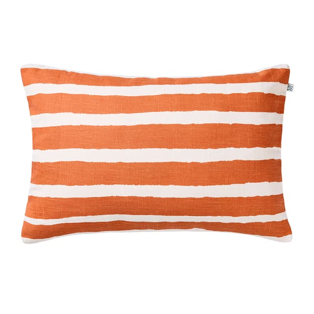 Block Stripe Outdoor Zierkissen Apricot Orange/Off White 40x60