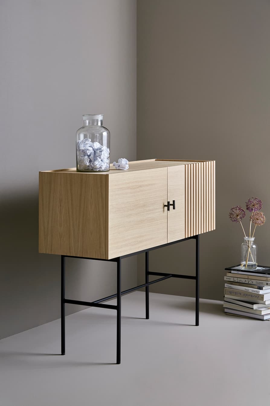 Array Sideboard White Oak/Black 120cm