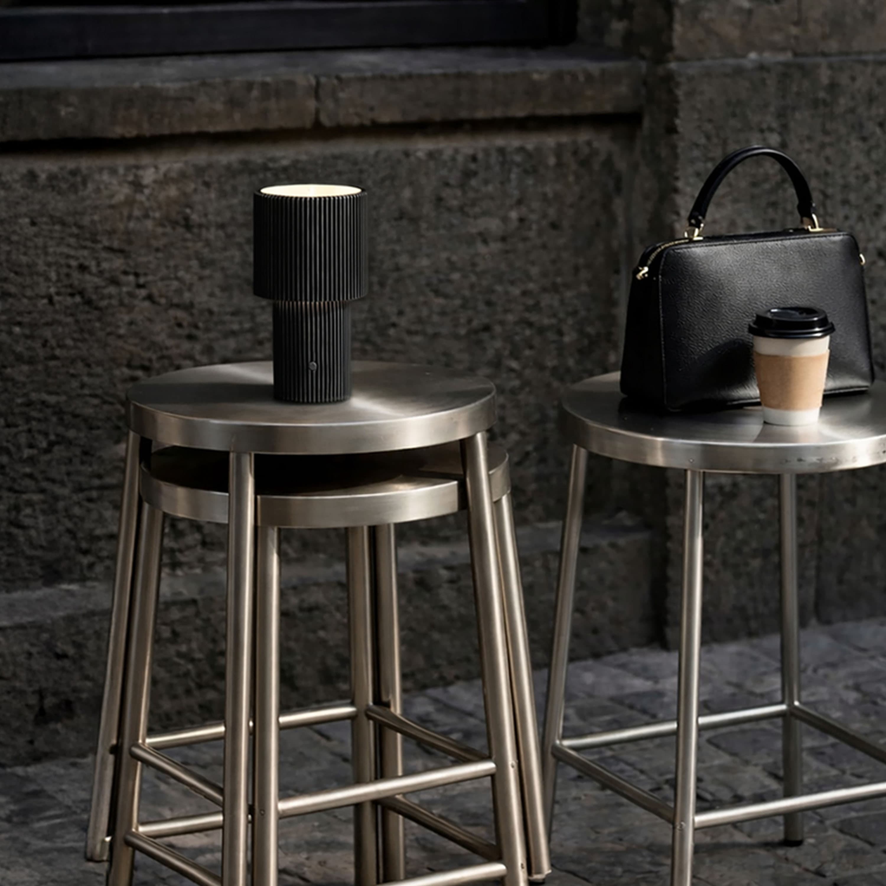 Iluma Portable Table Lamp Jet Black 22cm