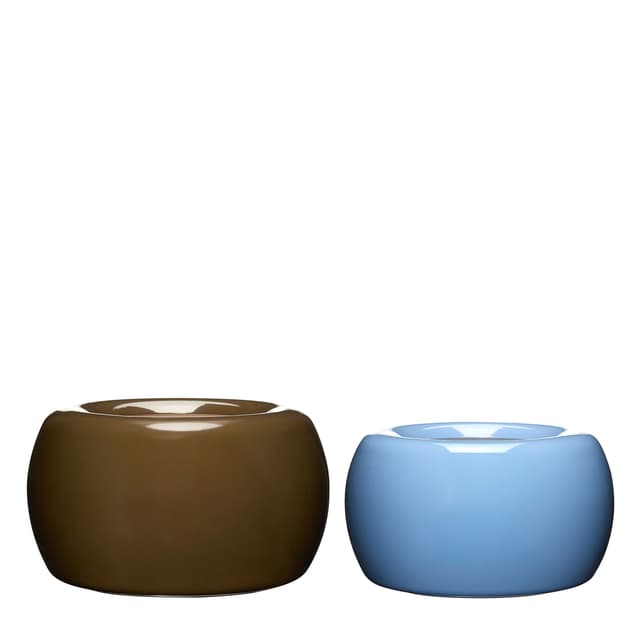 Maru Pflanzentopf Blue Brown Small 2-pack